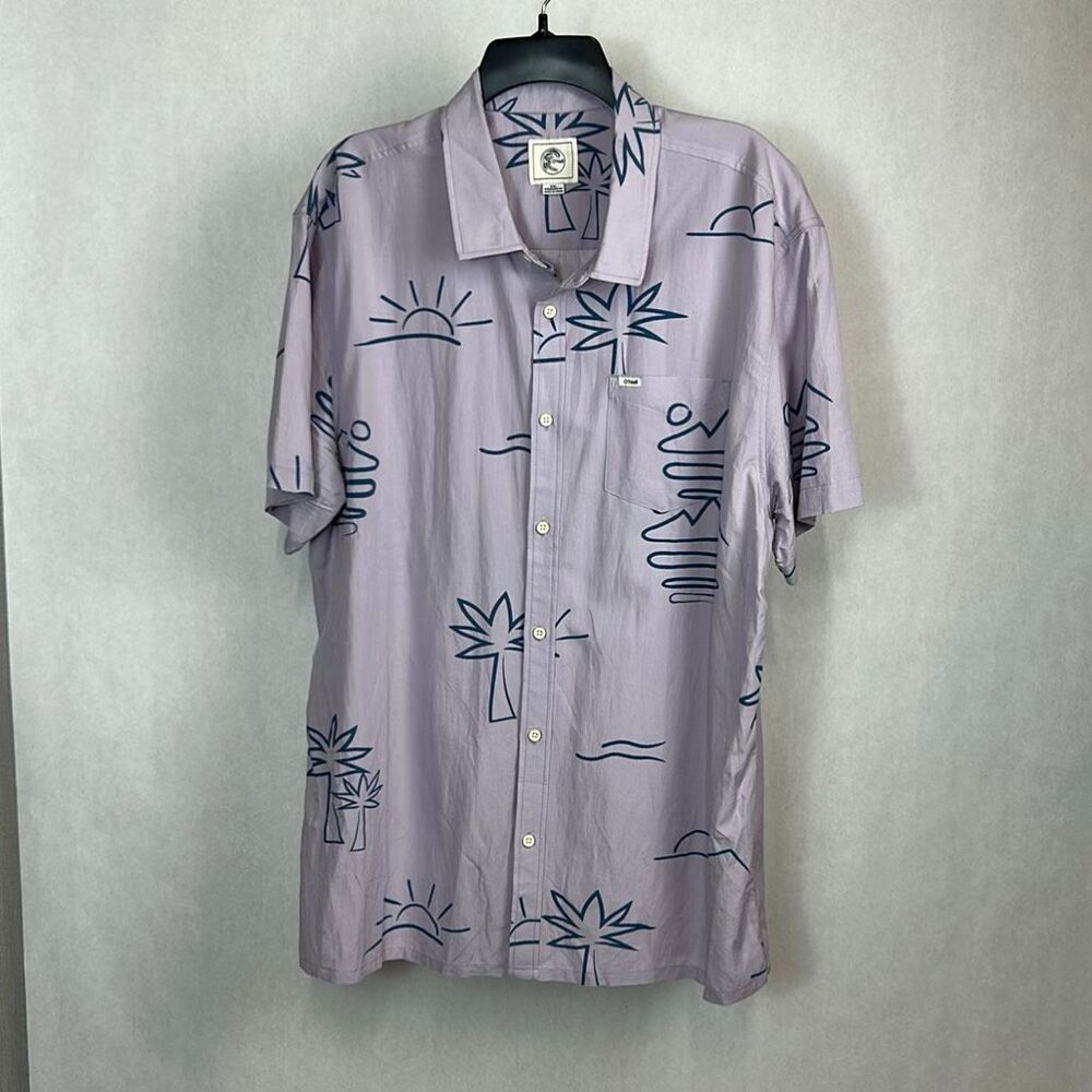 O'Neill OG Eco Standard Woven Button Front Shirt Mens Sz XXL Short Sleeve Resort